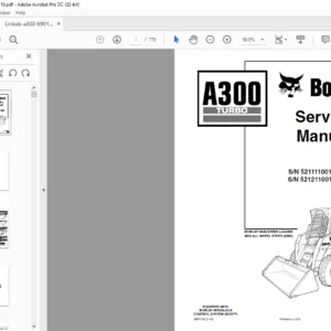 Bobcat A300 Turbo Skid Steer Loader Service Manual - PDF DOWNLOAD