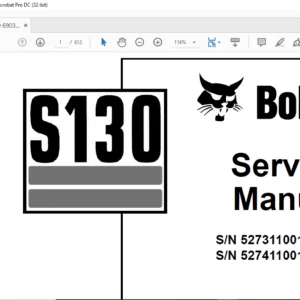Bobcat S130 Skid-Steer Loader Service Manual 6903151 (2-06) - PDF DOWNLOAD