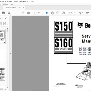 Bobcat S150 S160 Turbo Service Manual 6902498 (3-06) - PDF DOWNLOAD