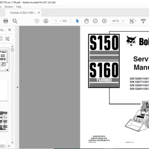 Bobcat S150 S160 Turbo Service Manual 6902730 (7-09) - PDF DOWNLOAD