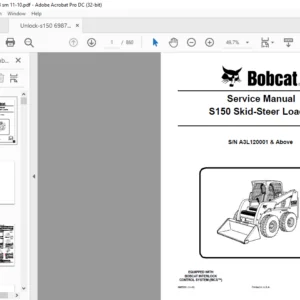 Bobcat S150 Skid-Steer Loader Service Manual 6987033 (11-10) - PDF DOWNLOAD