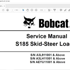 Bobcat S185 Skid-Steer Loader Service Manual 6987049 (3-11) - PDF DOWNLOAD