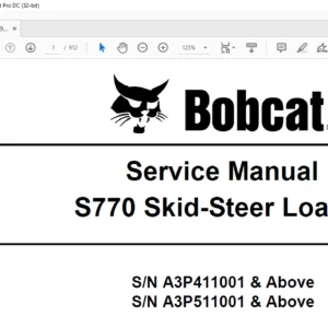 Bobcat S770 Skid-Steer Loader Service Manual 6989468 (4-11) - PDF DOWNLOAD