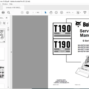 Bobcat T190 Turbo T190 Turbo High Flow G Series Service Manual 6902734 (10-09) - PDF DOWNLOAD
