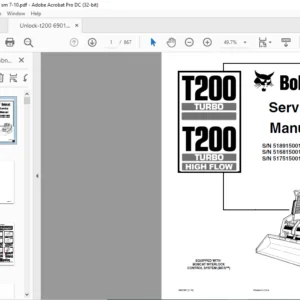 Bobcat T200 Turbo T200 Turbo High Flow Service Manual 6901397 (7-10) - PDF DOWNLOAD