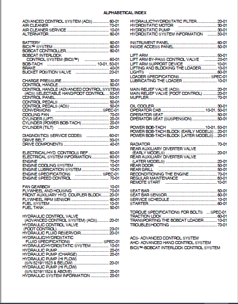 Bobcat T300 Turbo T300 Turbo High Flow Service Manual 6901936 (3-06 ...