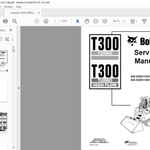 Bobcat T300 Turbo T300 Turbo High Flow Service Manual 6902726 (2-06