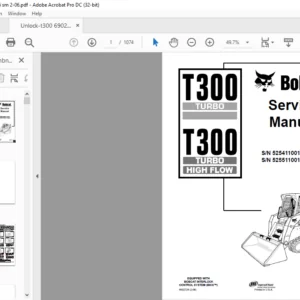 Bobcat T300 Turbo T300 Turbo High Flow Service Manual 6902726 (2-06) - PDF DOWNLOAD
