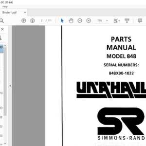 CAT 848 Continuous Haulage Parts Manual - PDF DOWNLOAD