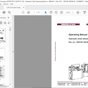 CAT Armored Face Conveyor Hydraulic chain tensioning device Operation & Maintenance Manual - PDF DOWNLOAD
