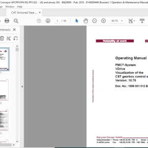 CAT Armored Face conveyor PMC-System VDrive Visualization of the CST gearbox control system Operation & Maintenance Manual