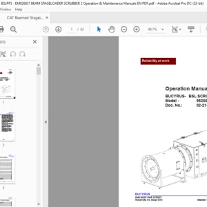 CAT Beamed Stageloader 952600 Operation & Maintenance Manual - PDF DOWNLOAD