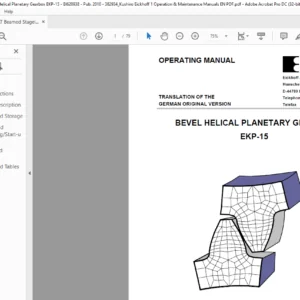 CAT Beamed Stageloader BEVEL HELICAL PLANETARY GEARBOX EKP-15 Operation & Maintenance Manual - PDF DOWNLOAD