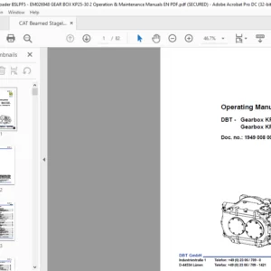 CAT Beamed Stageloader BSLPF5 - GEAR BOX KP25-30 2 Operation & Maintenance Manuals - PDF DOWNLOAD