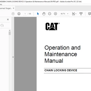 CAT Beamed Stageloader CHAIN LOCKING DEVICE Operation and Maintenance Manual - PDF DOWNLOAD