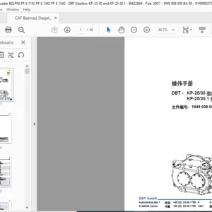 CAT Beamed Stageloader DBT KP-25/30 型减速器 AND KP-25/30.1 型减速器 操作手册 - PDF DOWNLOAD (Chinese)
