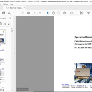 CAT Beamed Stageloader DBT PMC-D DRIVE CONTROL SYSTEM 2 Operation & Maintenance Manual - PDF DOWNLOAD