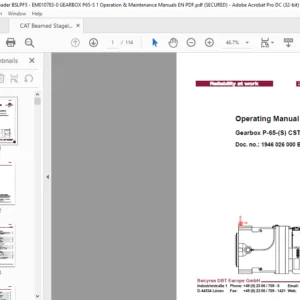 CAT Beamed Stageloader Gearbox P-65-(S) CST Operation & Maintenance Manuals - PDF DOWNLOAD