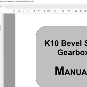 CAT Beamed Stageloader K10 Bevel Spur Gearbox Technical Manual  - PDF DOWNLOAD