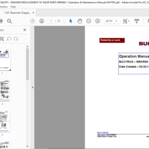 CAT Beamed Stageloader MRKR65 Operation and Maintenance Manual - PDF DOWNLOAD