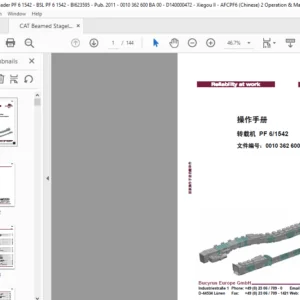 CAT Beamed Stageloader PF 61542 操作手册 - PDF DOWNLOAD (Chinese)