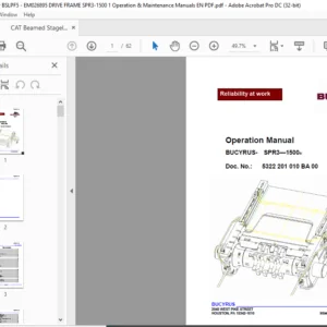CAT Beamed Stageloader SPR3—1500 Operation & Maintenance Manual - PDF DOWNLOAD