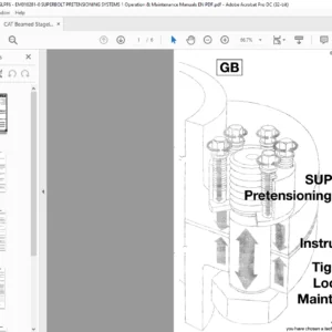 CAT Beamed Stageloader Superbolt Pretensioning System Operation & Maintenance Manual  - PDF DOWNLOAD