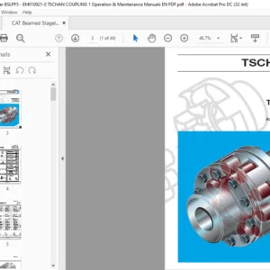 CAT Beamed Stageloader TSCHAN COUPLING Operation & Maintenance Manual - PDF DOWNLOAD