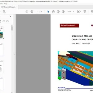 CAT Beamed Stageloader VCHAIN LOCKING DEVICE Operation & Maintenance Manual  - PDF DOWNLOAD