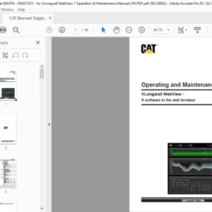 CAT Beamed Stageloader VLongwall WebView -software in the web browser Operation & Maintenance Manual - PDF DOWNLOAD