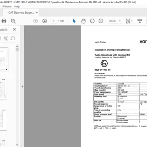 CAT Beamed Stageloader VOITH COUPLINGS Installation and Operation Manual  - PDF DOWNLOAD
