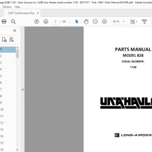 CAT Continuous Haulage 828 b Parts Manual – PDF DOWNLOAD