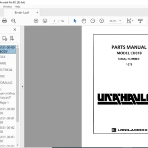 CAT  Continuous Haulage CH818 Parts Catalog Manual - PDF DOWNLOAD