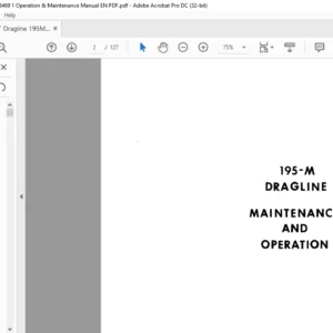 CAT Dragline 195-M Dragline Operation & Maintenance Manual  - PDF DOWNLOAD