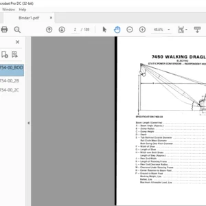 CAT Dragline 7450 Walking Dragline Electric Operation And Maintenance Manual - PDF DOWNLOAD