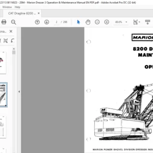 CAT Dragline 8200 Dragline Maintenance And Operation Manual - PDF DOWNLOAD
