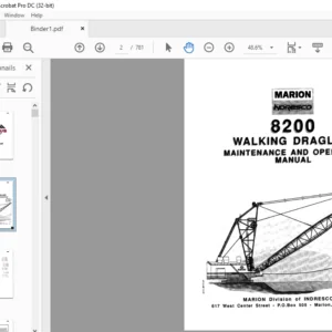 CAT Dragline 8200 Walking Dragline Maintenance & Operation Manual - PDF DOWNLOAD
