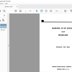 CAT Dragline Marion 151-M Shovel and Dragline  Operation & Maintenance Manual  - PDF DOWNLOAD