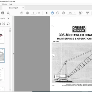 CAT Dragline Marion 305-M Crawler Dragline Operation & Maintenance Manual - PDF DOWNLOAD