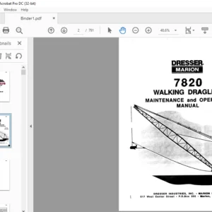CAT Dragline Marion 7820 Walking Dragline Operation And Maintenance Manual