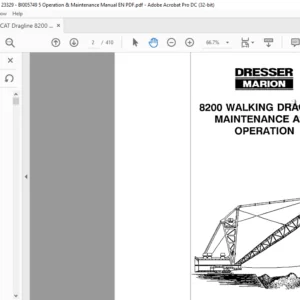CAT Dragline Marion 8200 Walking Dragline Maintenance And Operation Manual - PDF DOWNLOAD