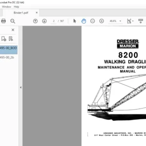 CAT Dragline Marion 8200 Walking Dragline Operation And Maintenance Manual - PDF DOWNLOAD