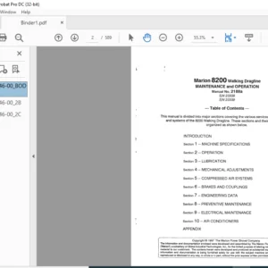 CAT Dragline Marion 8200 Walking Dragline Operation & Maintenance Manual - PDF DOWNLOAD