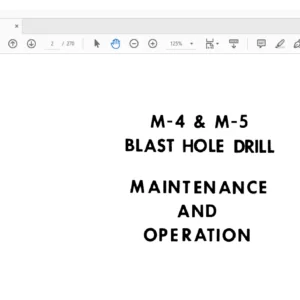CAT Dragline  M-4 & M-5 Blast Hole Drill Operation And Maintenance Manual - PDF DOWNLOAD