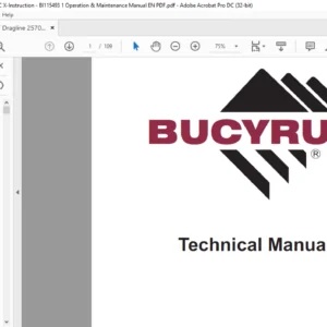 CAT Dragline PLC X-Instruction Dragline Operation & Maintenance Manual - PDF DOWNLOAD