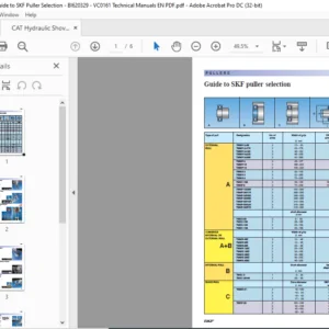 CAT Hydraulic Shovel Guide to SKF puller selection Technical Manual - PDF DOWNLOAD