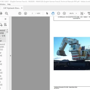 CAT Hydraulic Shovel RH120-E Technical Manual - PDF DOWNLOAD