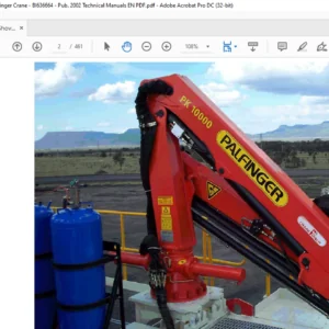 CAT Hydraulic Shovel Terex Palfinger Hydraulic Crane PK10000(M) Technical Manual  - PDF DOWNLOAD