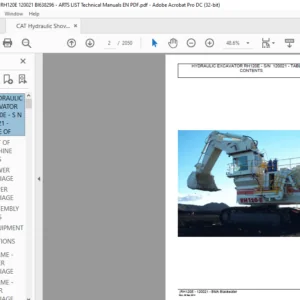 CAT Hydraulic Shovel Terex RH120-E Technical Manual - PDF DOWNLOAD