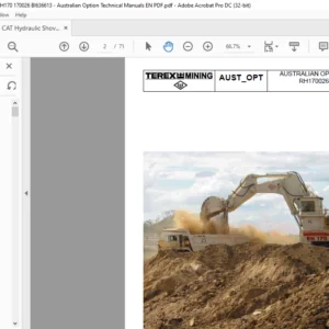 CAT Hydraulic Shovel Terex RH170 Technical Manual - PDF DOWNLOAD